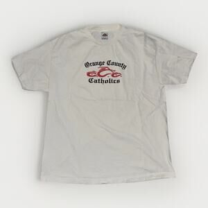 Vintage Y2K Orange Country Choppers Parody T-Shirt White XL 22x29